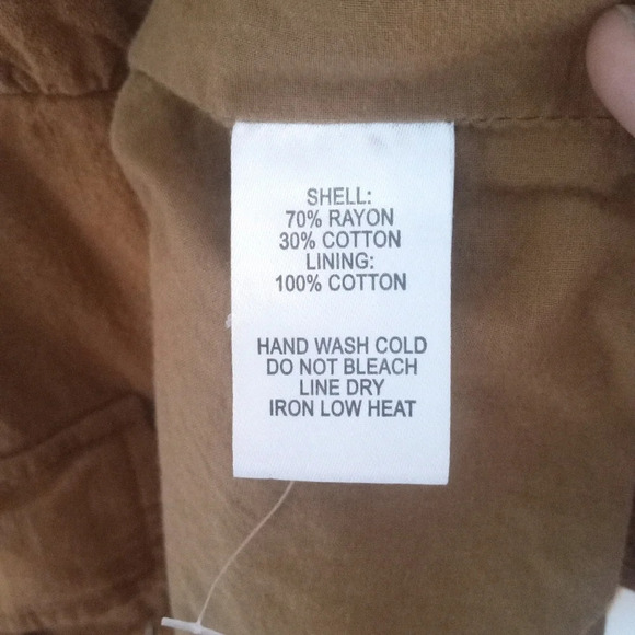 Lulu's Meant For Greatness Cotton Blend Button Front Tan Mini Dress Size XL - Picture 12 of 12